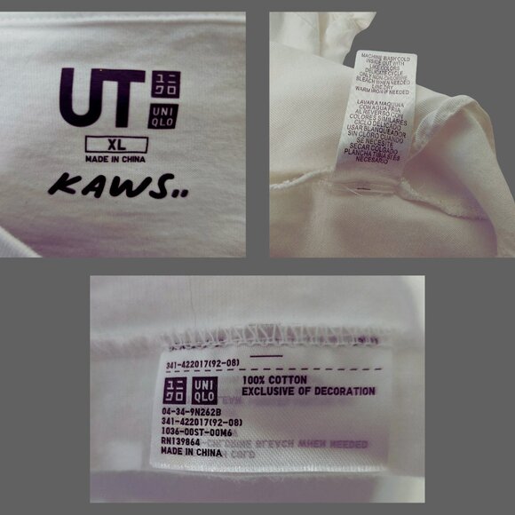 Streetwear Artcore KAWS x UNIQLO “Pink BFF” Graphic Tee | XL White - Picture 2 of 3